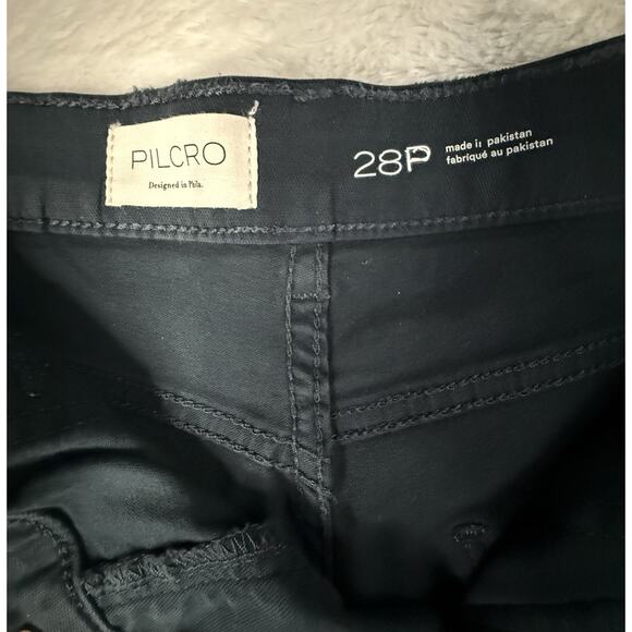 NWT Pilcro Anthropologie Petites High Rise Wide Leg Pants Dark Blue 28P - Picture 5 of 8